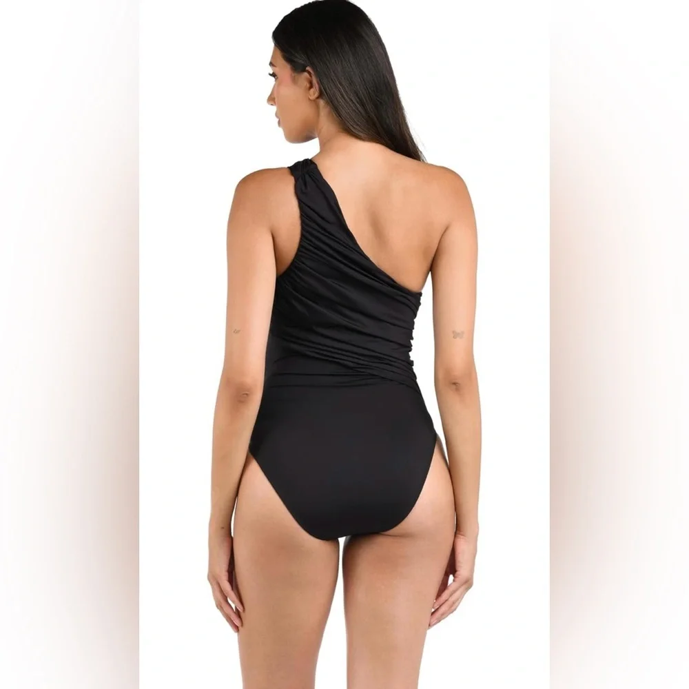 LA BLANCA Island Goddess Shirred One Shoulder One Piece 🏖️  NEW WITH TAG… - Picture 2 of 9
